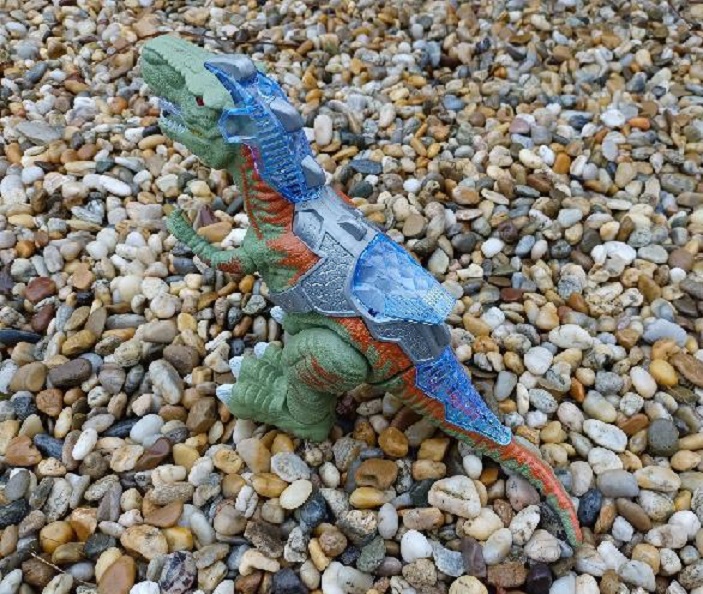 Chodící dinosaurus T-Rex s efekty zelený - skladem poslední 1 kus!