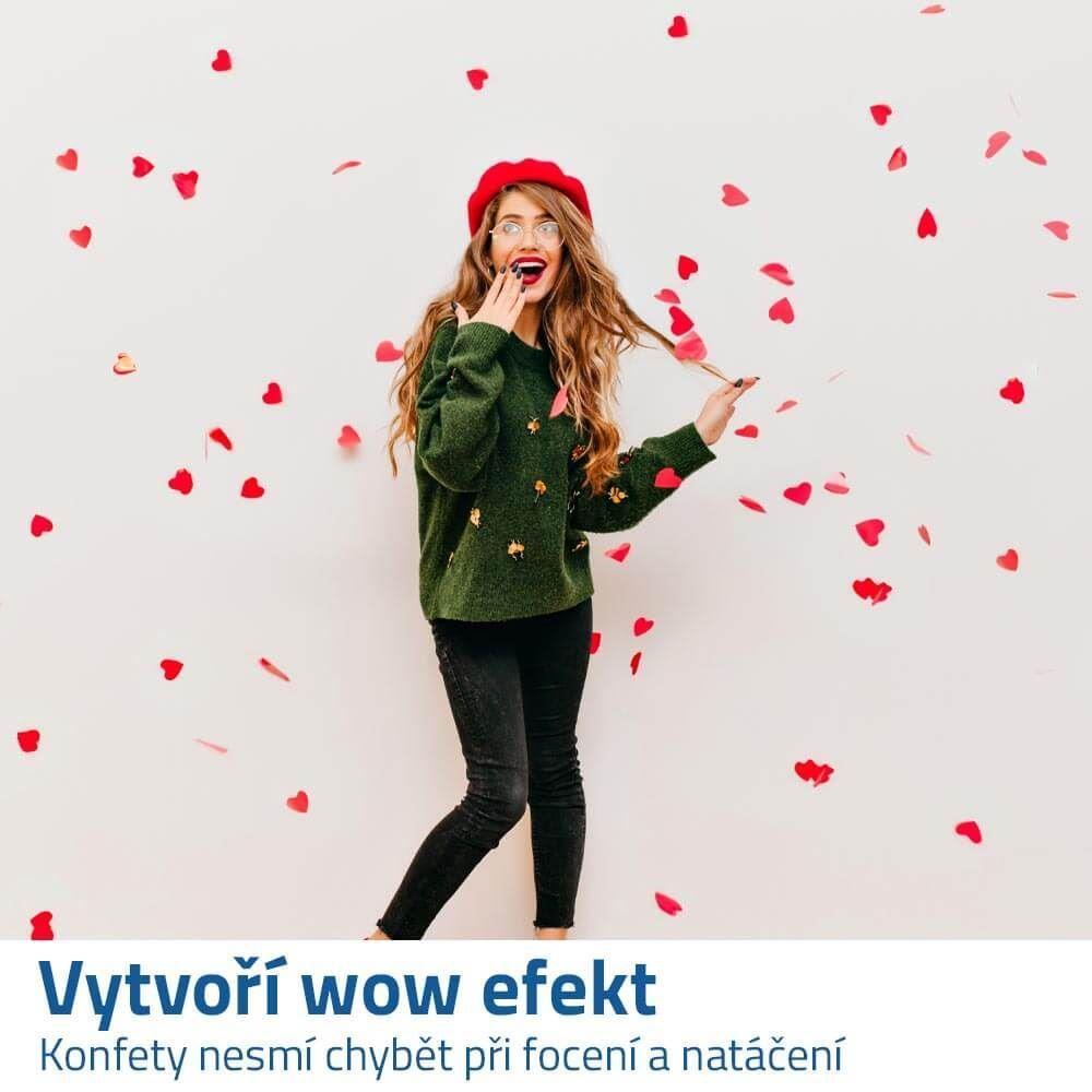 Vystřelovací konfety - srdíčka