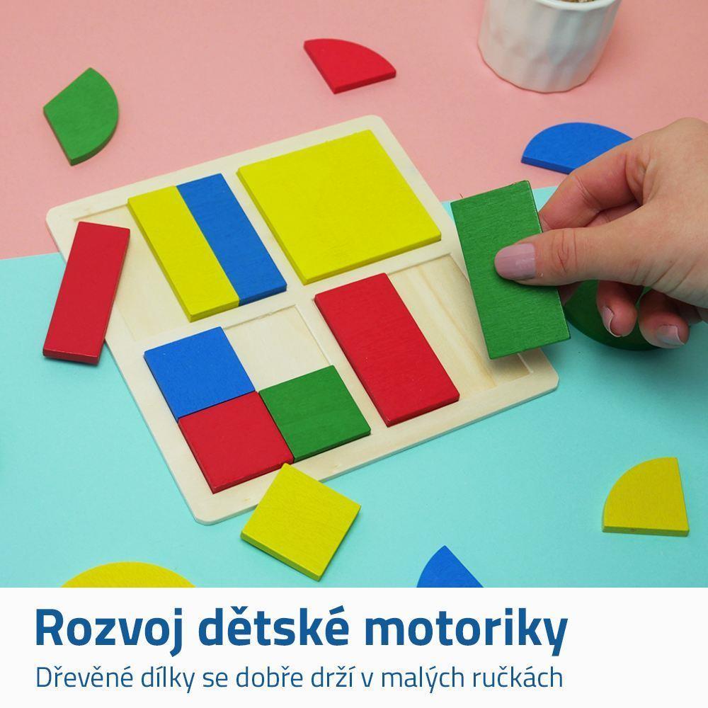 Dětské geometrické puzzle - čtverce