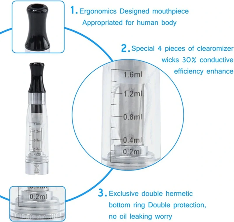 Elektronická cigareta eGo-CE4 Silver E-liquid - sada 2 kusy VÝPRODEJ