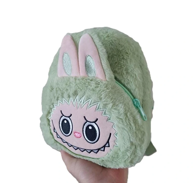 Plyšová hračka batůžek Labubu 26cm - zelený