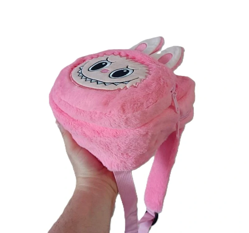 Plyšová hračka batůžek Labubu 26cm - růžový