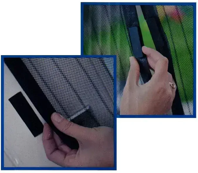 Síť do dveří proti hmyzu s magnety Magic Mesh - černá