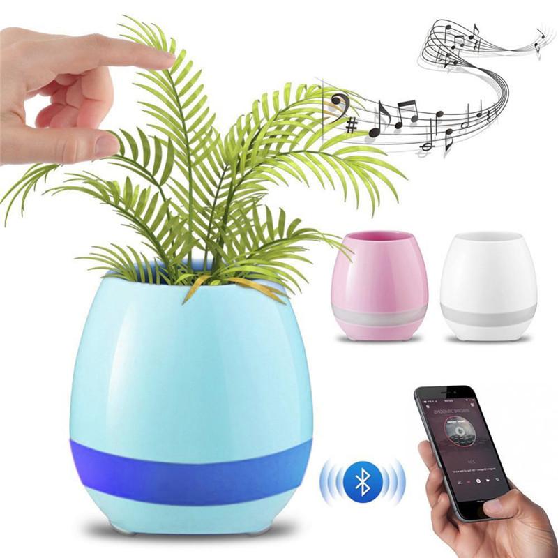 Bluetooth reproduktor ve tvaru květináče - růžový