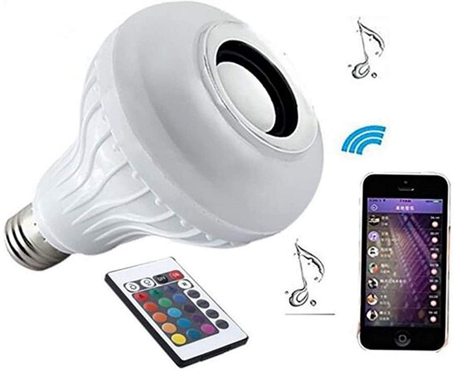 Hudební LED žárovka s ovládačem a bluetooth