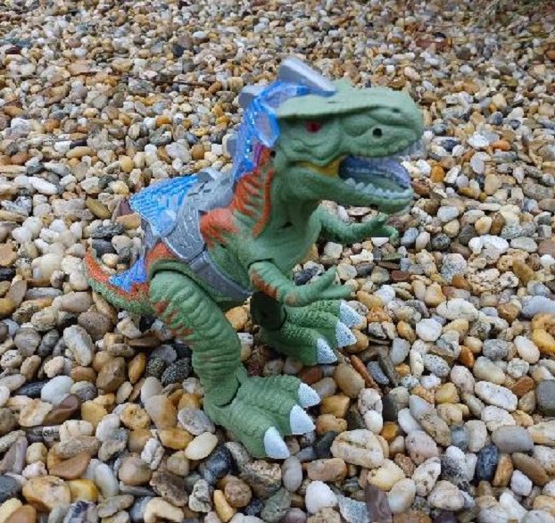 Chodící dinosaurus T-Rex s efekty zelený - skladem poslední 1 kus!