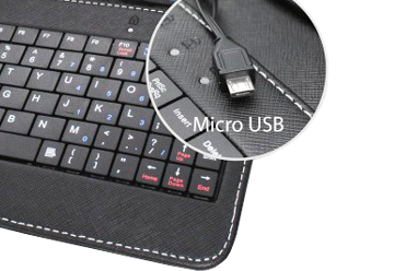 Pouzdro s klávesnicí a stojan na tablet 7"