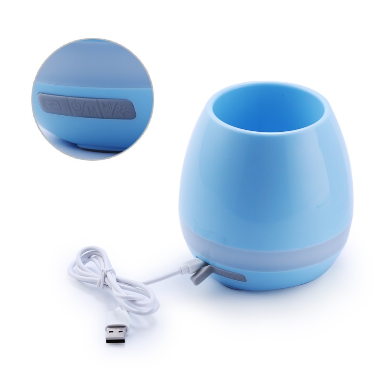 Bluetooth reproduktor ve tvaru květináče - růžový