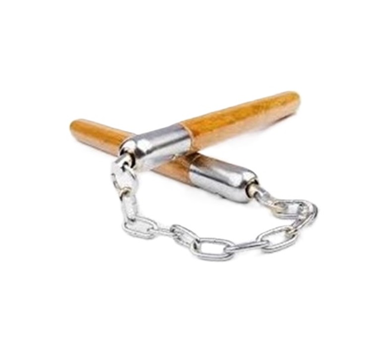 Nunchaku Bruce Lee - dřevěné nunčaky s kovovým řetězem