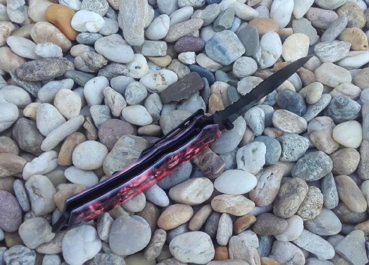 Nůž sklápěcí Elfmonkey 007 - červený/černý