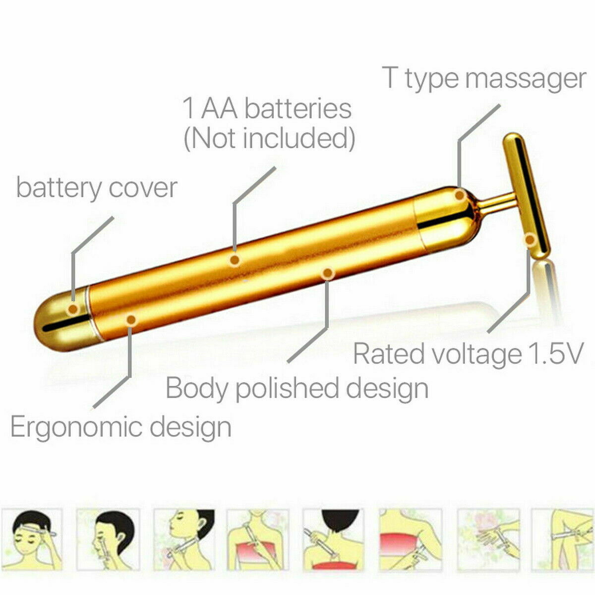 Masážní vibrační tyčinka – Energy Beauty Bar