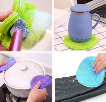 Antibakteriální silikonová houbička - zelená