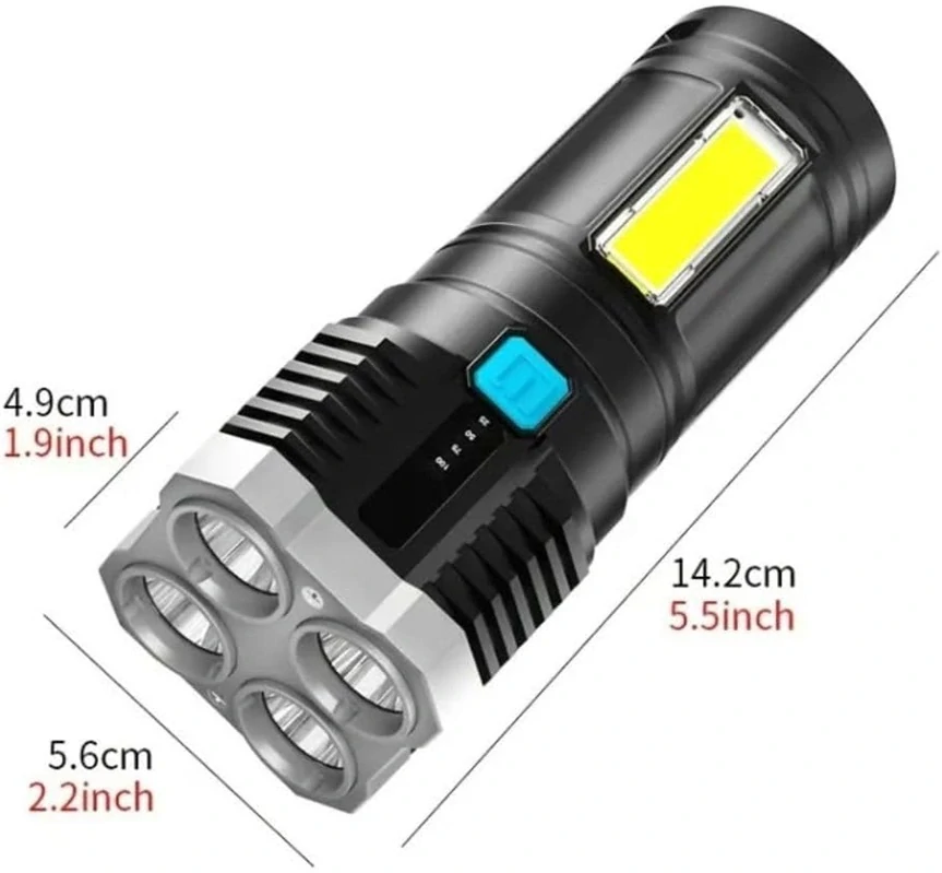 Výkonná a voděodolná LED svítilna L-S03 USB